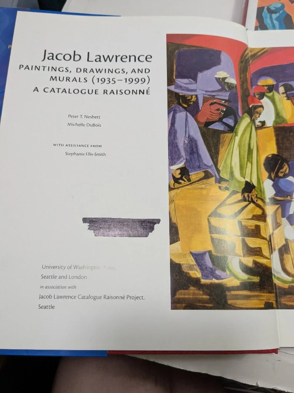 Jacob Lawrence Art Book Lot Oversize Art Hardcover Book Coffee Table Set Harlem